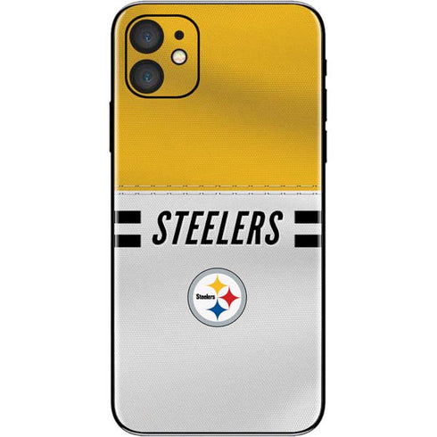 NFL Pittsburgh Steelers White Striped iPhone 11 Skin